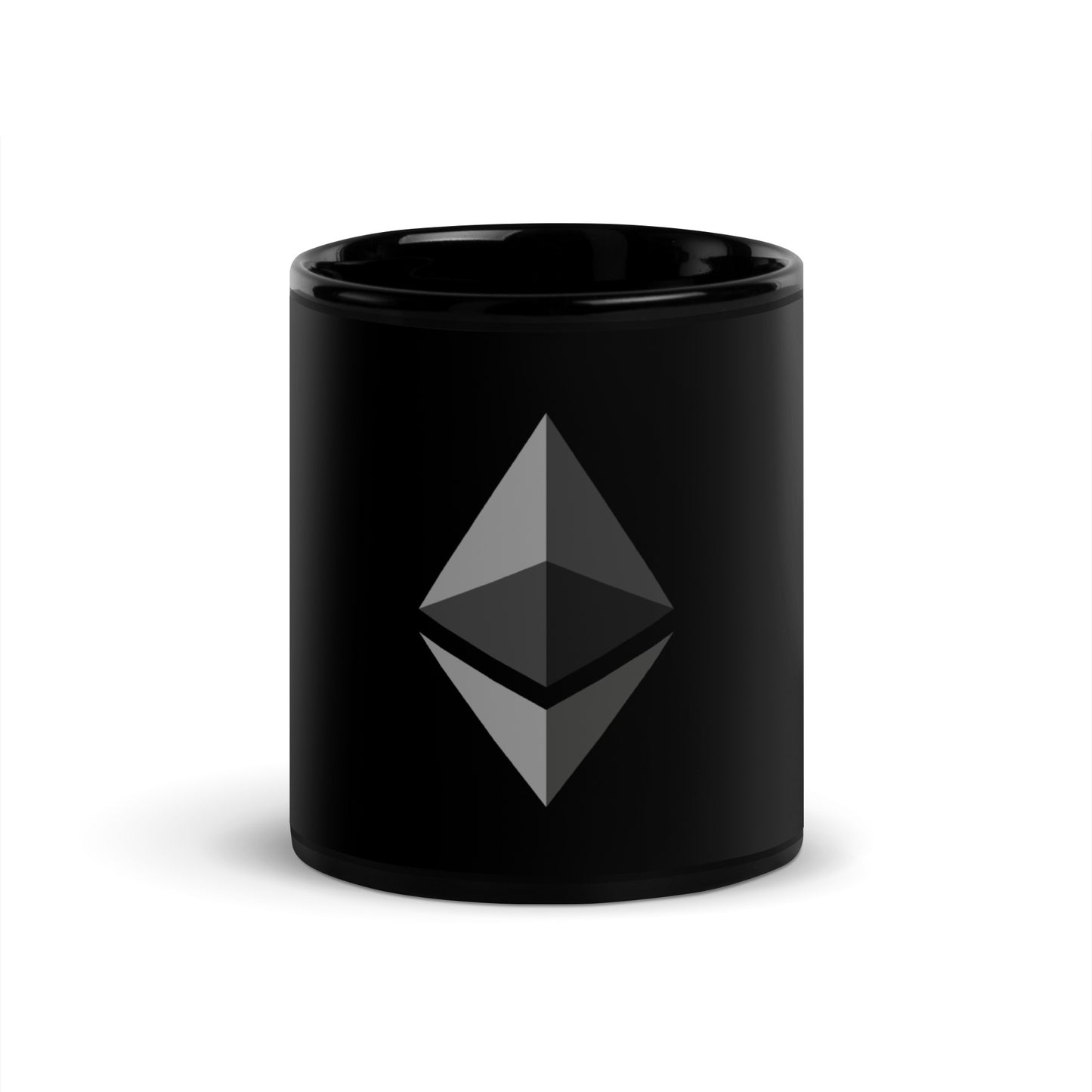 Eth Black Glossy Mug | Sleek Ethereum Coffee Mug for Crypto Enthusiasts