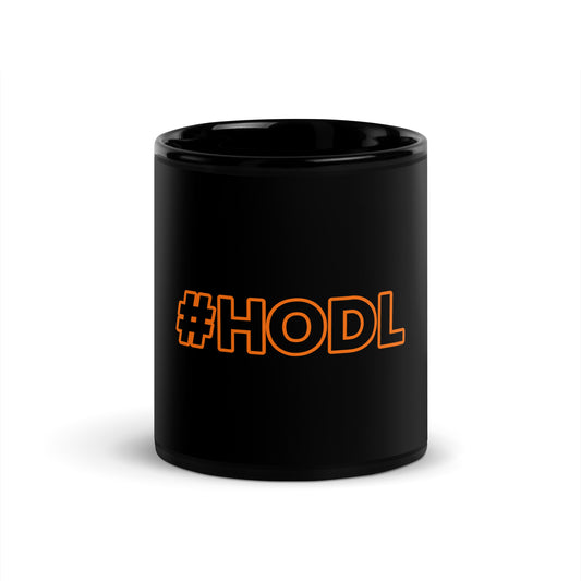 HODL Black Glossy Mug | HODL Black Glossy Mug | Sleek Coffee Mug