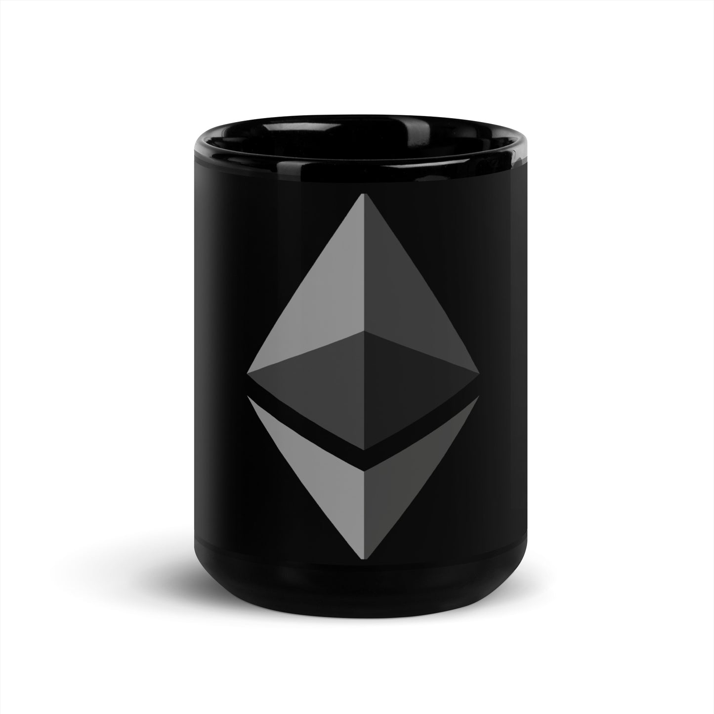 Eth Black Glossy Mug | Sleek Ethereum Coffee Mug for Crypto Enthusiasts