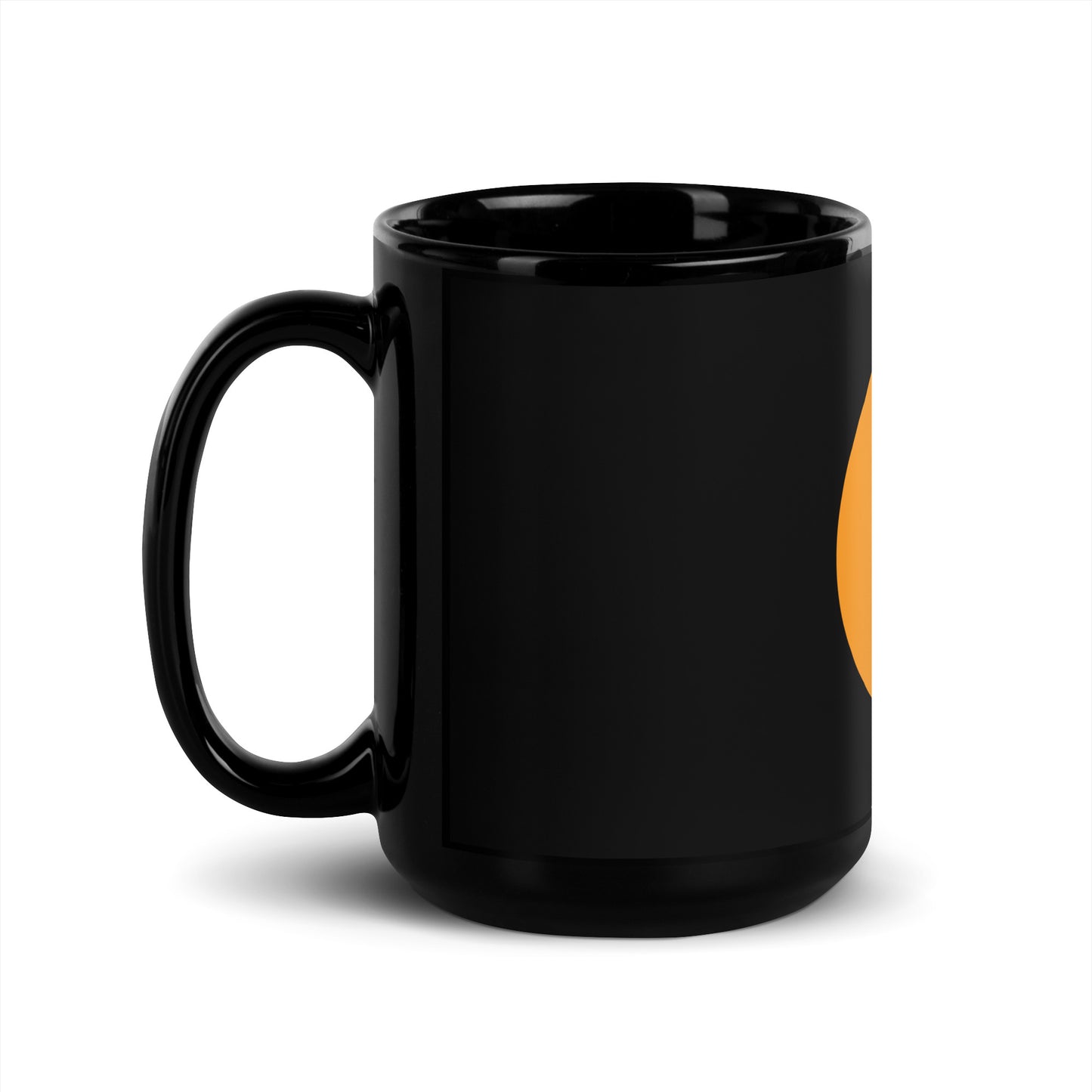 BTC Black Glossy Mug | Cryptocurrency Coffee Mug for Crypto Enthusiasts